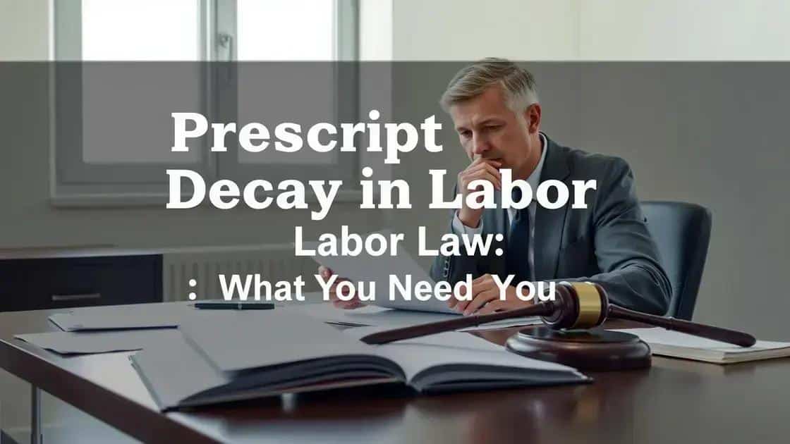 Entendendo a Prescrição e Decadência no Direito Trabalhista: O que você precisa saber